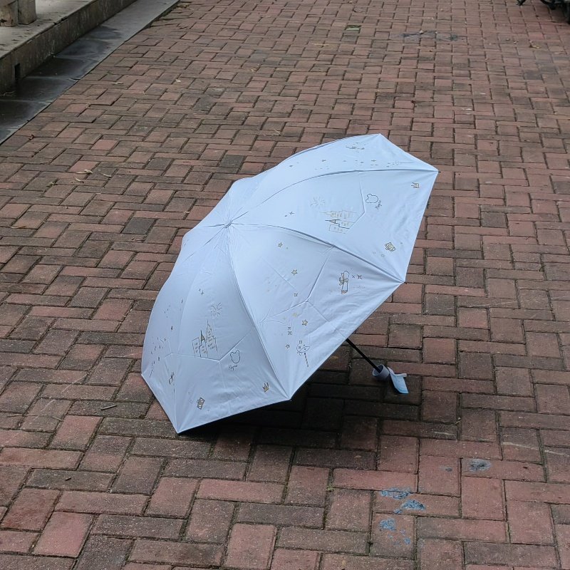 天堂伞新款复古中性风卡通印花折叠伞防晒田园风日常好搭配遮阳伞