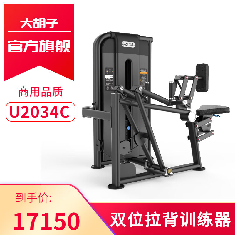 DHZ大胡子运动健身器材U2034C双位拉背训练器专业室内家商用力量