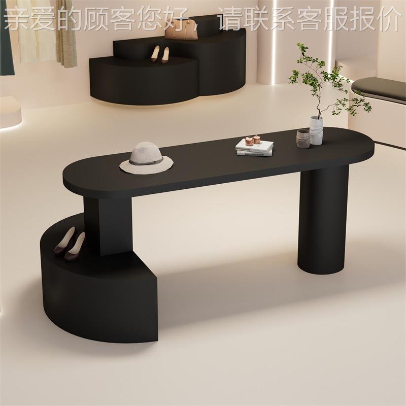 流水台展示台装店中岛台陈服展示桌子鞋列包饰品放24中间摆陈列道