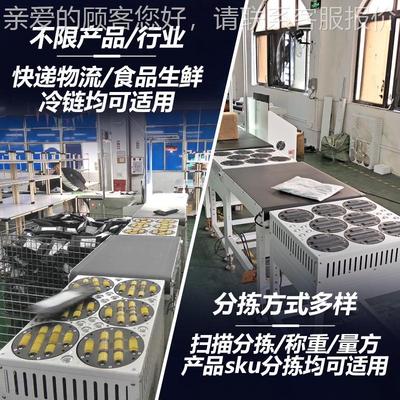 电商斜719轮分拣机90度动分选机能智摆物流转盘摆轮自分拣机设备