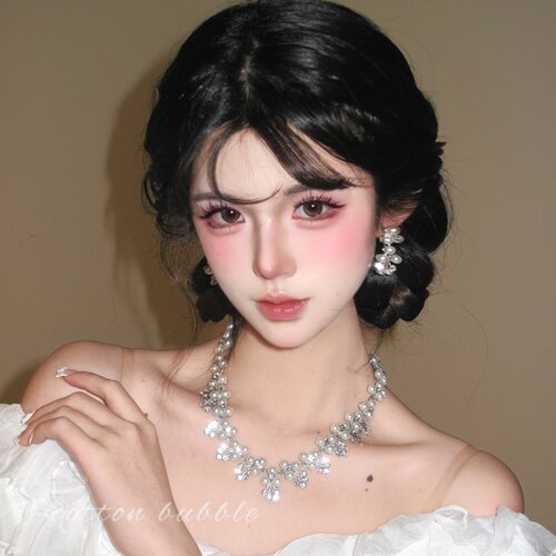 矜贵千金闪锆珍珠项链法式复古女