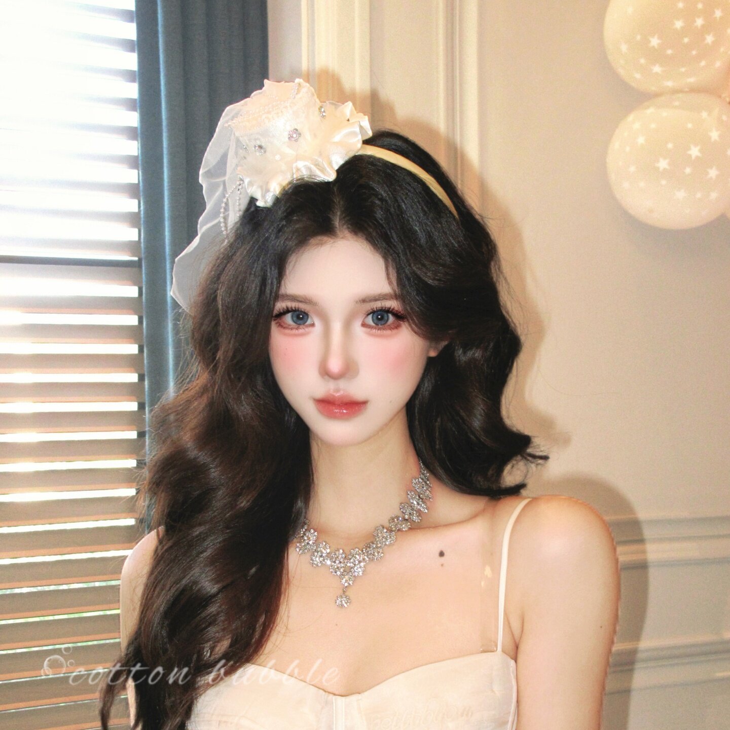 公主殿下~蛋糕生日帽头饰发箍千金风拍照道具头箍帽子party发饰女