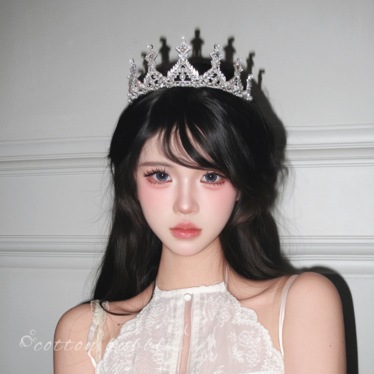 水晶公主精致生日皇冠party氛围感头饰女轻奢高级感新娘礼服王冠