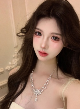 法式复古公主珍珠项链水滴吊坠