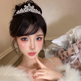 千金风公主皇冠头饰十八岁生日成年礼配饰新娘结婚婚纱礼服发饰女