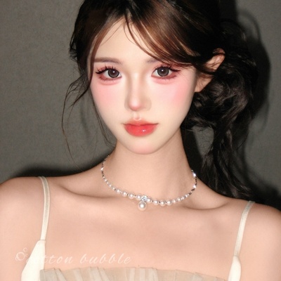 白月光珍珠项链配饰女轻奢小众