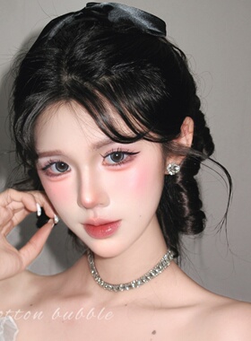 闪耀千金风银色满钻choker项链女