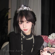 公主皇冠头饰十八岁女神生日发箍新娘结婚发饰头箍高级感水晶王冠