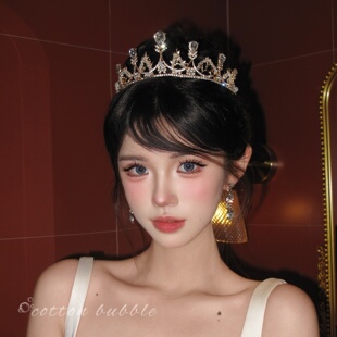矜贵公主生日皇冠头饰十八岁加冕王冠女神新娘发箍高级感拍照发饰