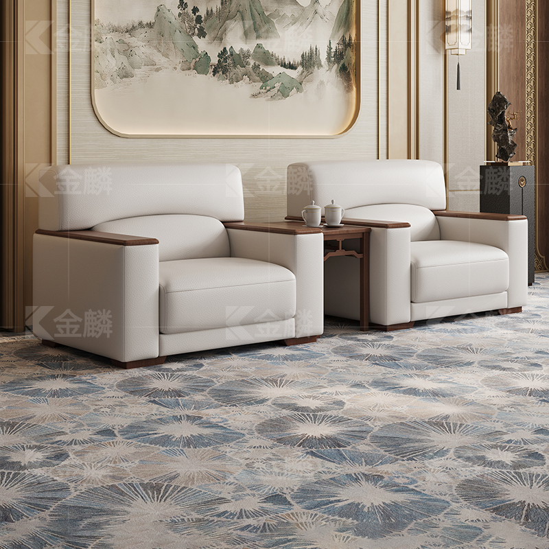 新中式沙发会客贵宾单人位