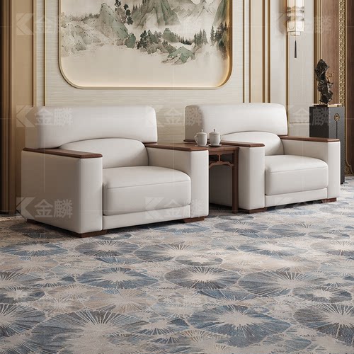 新中式沙发会客贵宾单人位