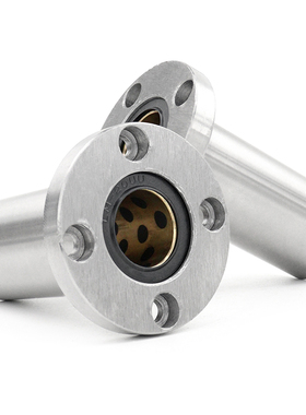 加长外钢内铜石墨铜套圆法兰直线轴承LMF10 16 20 25 30 35 40UU