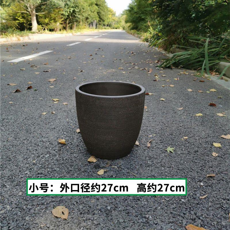 庭院大口径黑陶紫砂花盆