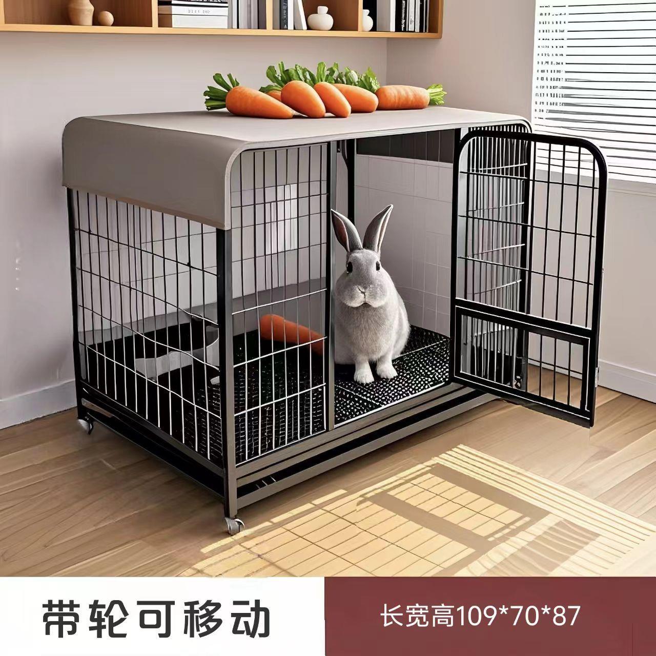 兔子笼家用室内带轮可移