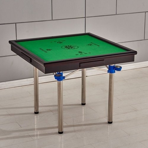 便携简易实木台棋牌桌两用手动麻将桌家用可折叠桌子烤火宿舍餐桌