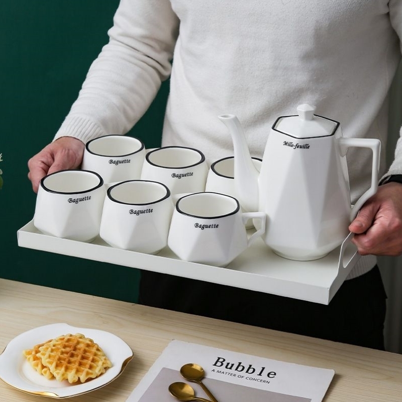 杯子套装一套陶瓷茶具杯具套装喝水杯家用套装客厅咖啡杯茶壶茶杯