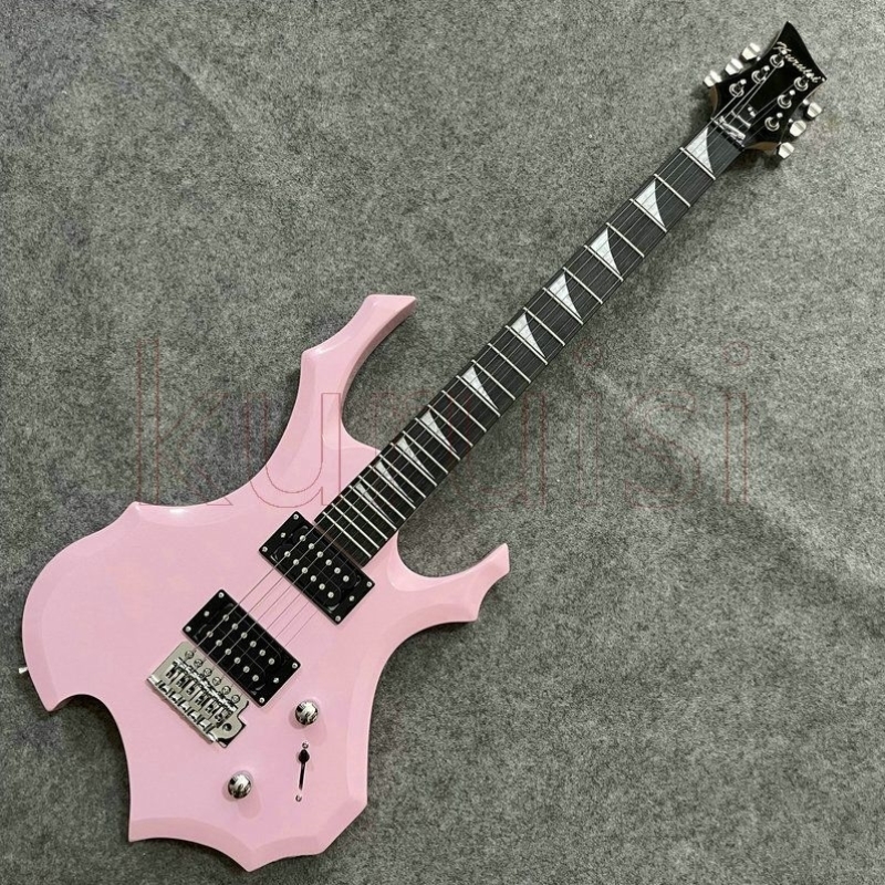 新款异形火焰电吉他套餐初学入门吉他40w音箱蓝牙充电 限区包邮