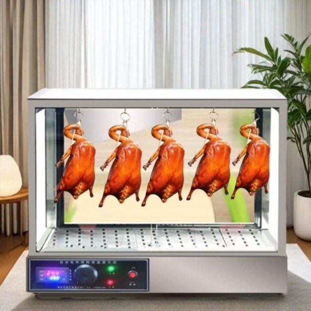 自动电热烤鸭保温柜烤鸡五花肉智能保温展示柜保温箱烧腊展示商用