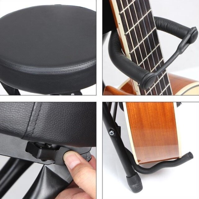 贝司吉它琴凳民谣吉他支架 电木吉他凳子琴架折叠座式吉他架脚凳