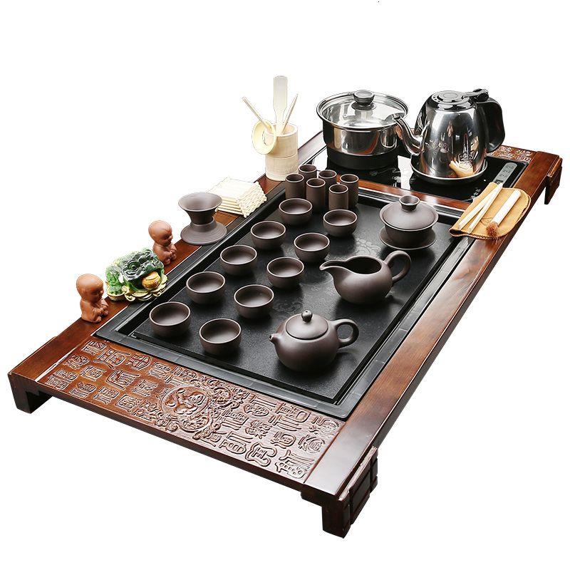 新款整套功夫茶具实木茶
