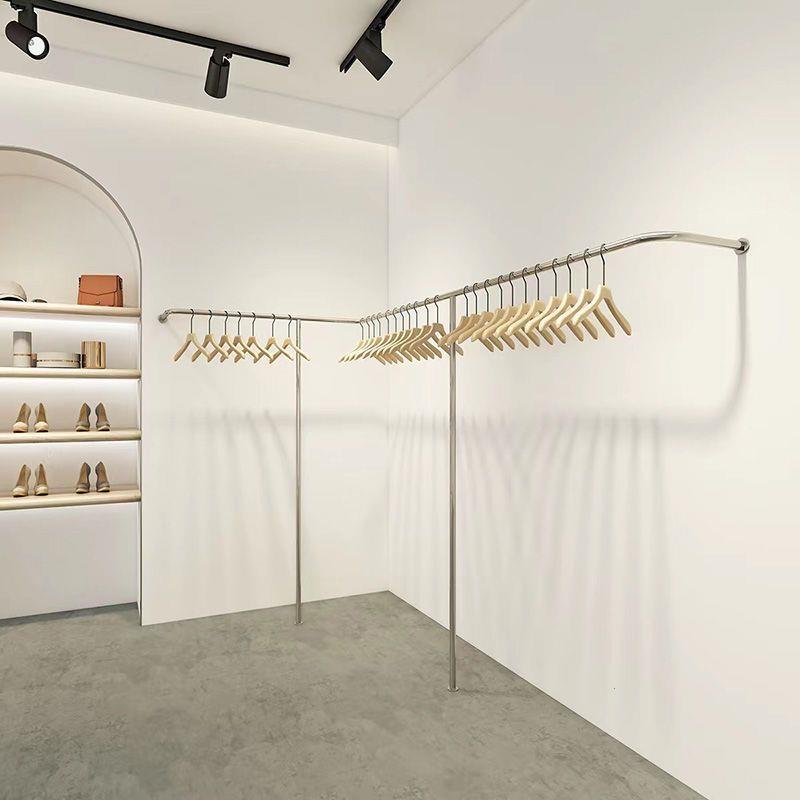 服装店展示架不锈钢拉丝图片