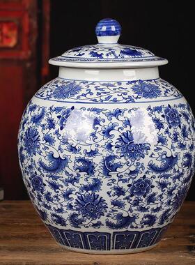 景德镇青花瓷10斤2米桶茶