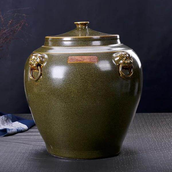 景德镇陶瓷米缸米桶家用带盖器皿厨房储米箱茶叶饼腌菜缸油缸水缸