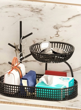 门口挂放钥匙置物架桌面收纳盒客厅入户门口玄关摆件口罩收纳架子