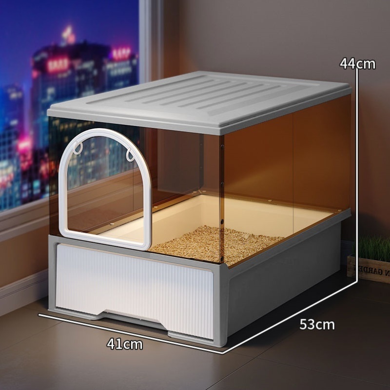 猫砂盆全封闭家用抽屉式超大号防外溅猫厕所防带砂幼猫屎盆猫沙盆