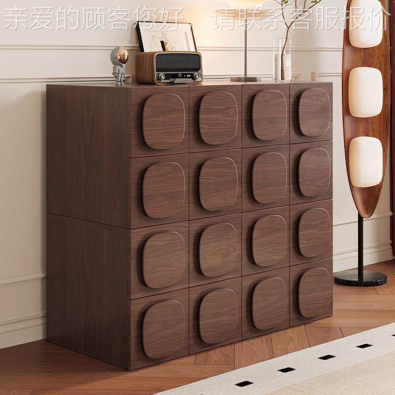古风全实木卧室储中物组柜靠墙08#卡门客厅模块合斗卡柜小户型电