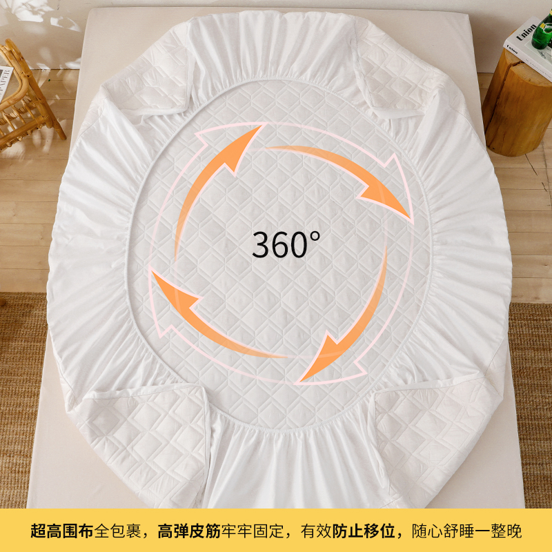 冬全棉夹棉床笠单件150x190床垫保护套1.8x2x2.2米加厚床罩套防滑