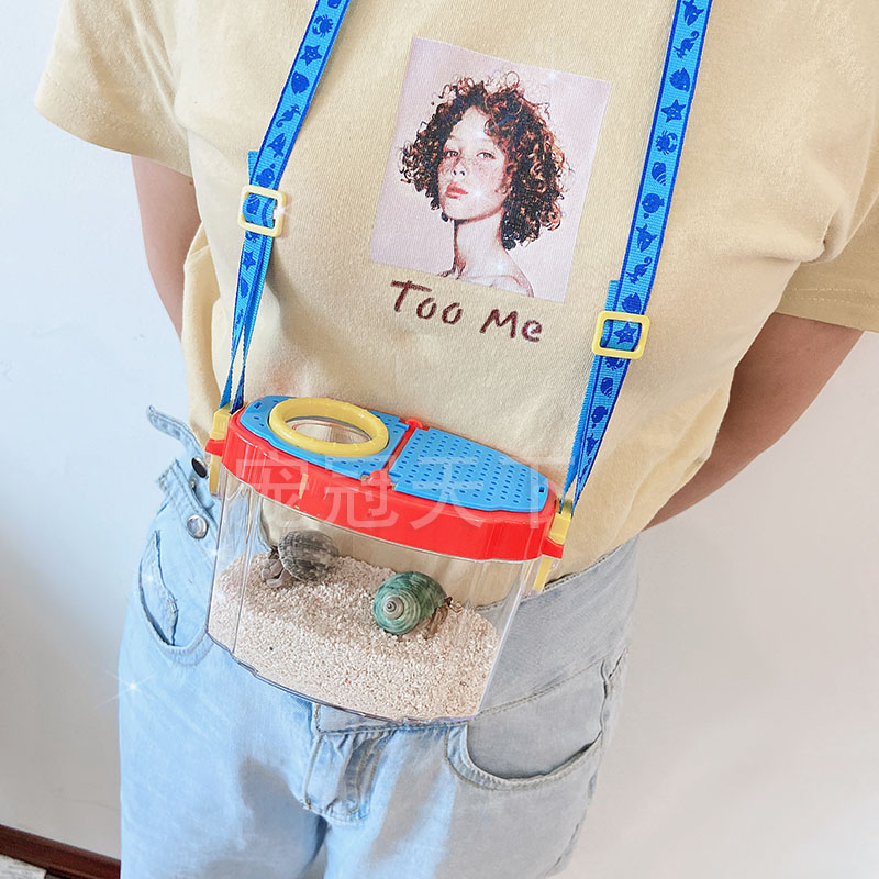 包邮迷你小宠物淡水陆地寄居蟹外出小号饲养盒螃蟹小宠外带盒套装