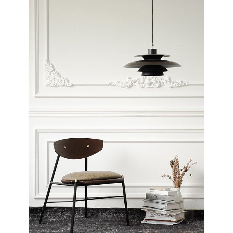 北欧橡木高端铁艺黄铜轻奢艺术美式设计师居家单人餐厅酒店椅子