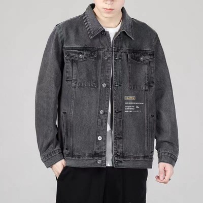 工地干活穿牛仔外套男士劳保工作服多口袋电焊工防烫耐磨工装夹克