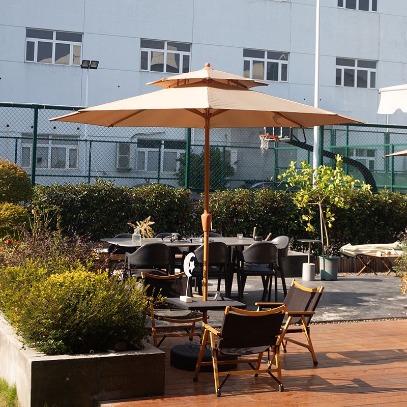 圆形户外伞民宿遮阳伞庭院伞室外防雨伞网红复古装饰太阳伞沙滩伞