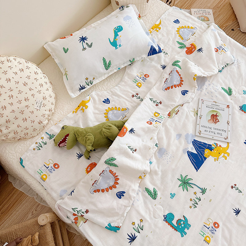 婴儿睡袋夏季薄款儿童防踢被纯棉纱布宝宝空调房防踢神器春夏两用