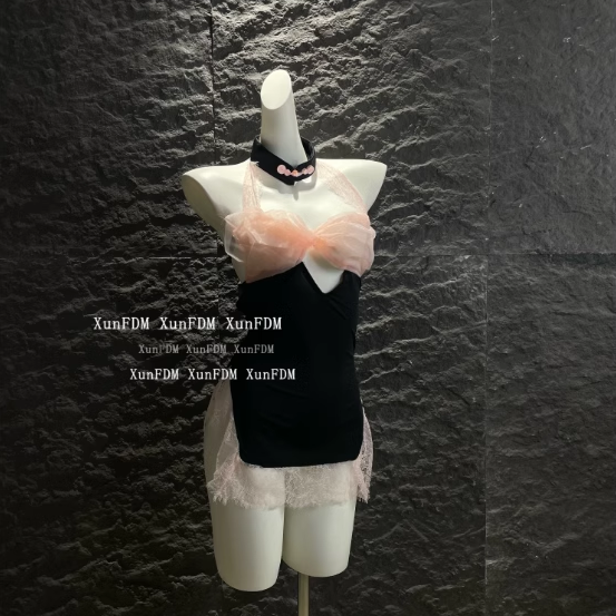 性感纯欲蝴蝶蕾丝镂空包臀旗袍