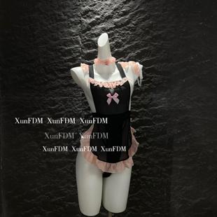 「谁家厨娘」性感可爱蝴蝶露背交叉女佣围裙套装 驯服 猫