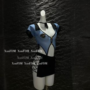 驯服的猫 「征服女警秘书」性感镂空制服cos镂空包臀裙