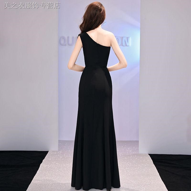 平时可穿晚宴礼服2022新款高贵女王鱼尾年会主持人开叉敬酒服气质