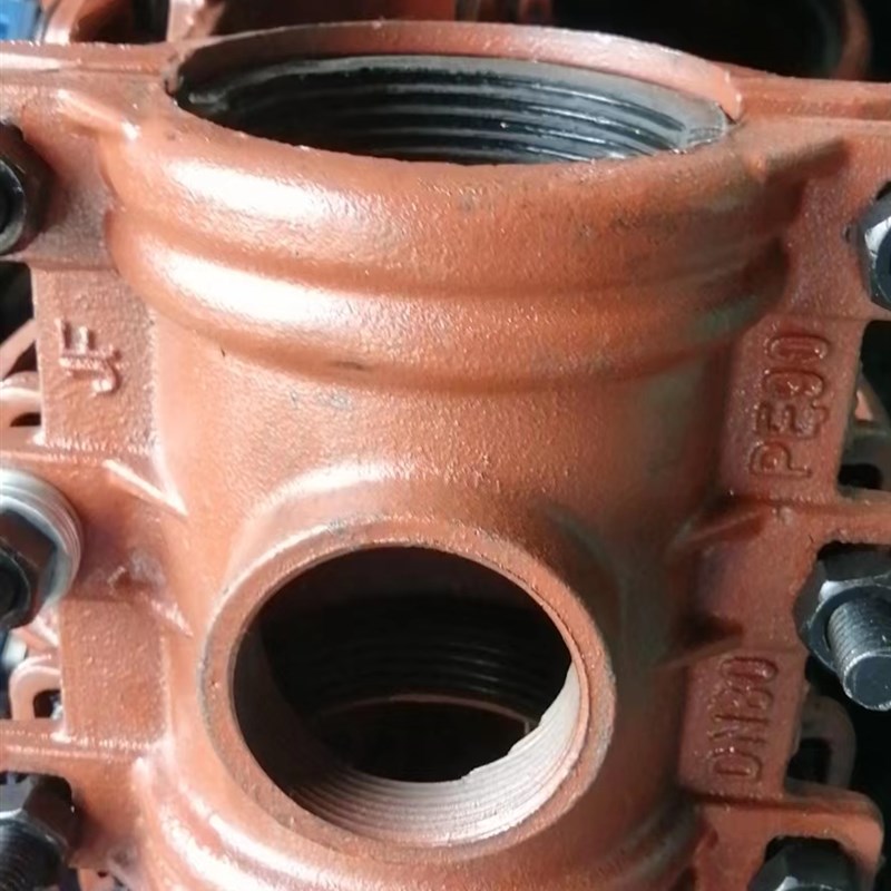 铸铁Pvc三通抱箍哈夫节抢修器快速铸铁PE钢管分水丝孔口三通管道