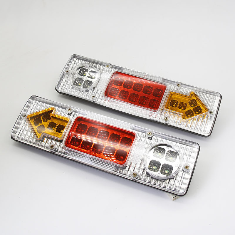 电动三轮车摩托车配件12V48V60v后尾灯LED箭头三节尾灯转向指示灯