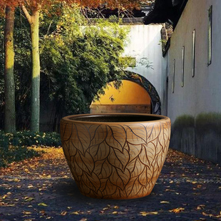 陶瓷大缸养荷花睡莲缸特大号室外庭院大水缸阳台客厅种铁树花盆缸