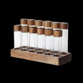 木盖咖啡c豆分装 瓶茶叶密封罐玻璃试管展示架咖啡粉手串收纳储存