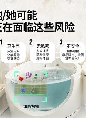 Voutdoing婴儿游泳桶巨无霸洗澡浴盆家用宝宝S儿童泡澡神器可折叠