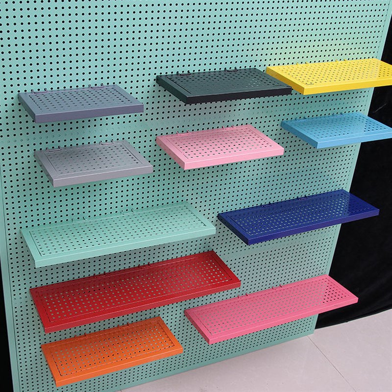 可定制洞洞板层板五金工具展示架置物架洞板彩色挂板X饰品收纳托