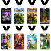 我 世界苦力怕卡套胸卡学生x饭卡公交卡保护套挂脖绳厂牌工作证