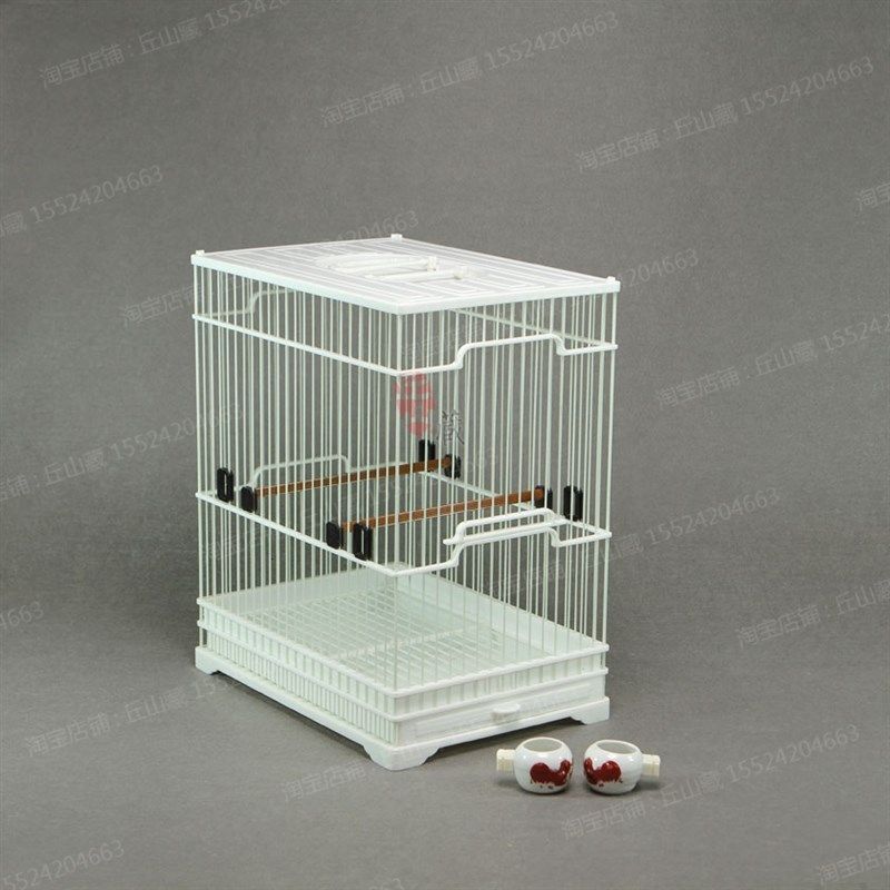 新款加高双提手小r鸟笼杂鸟笼塑料塑钢抽屉洗澡笼