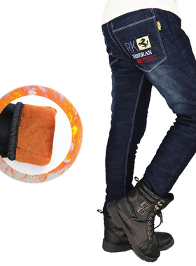 男童牛仔裤d加绒加厚冬季2021儿童棉裤夹棉中大童宽松弹力直筒裤