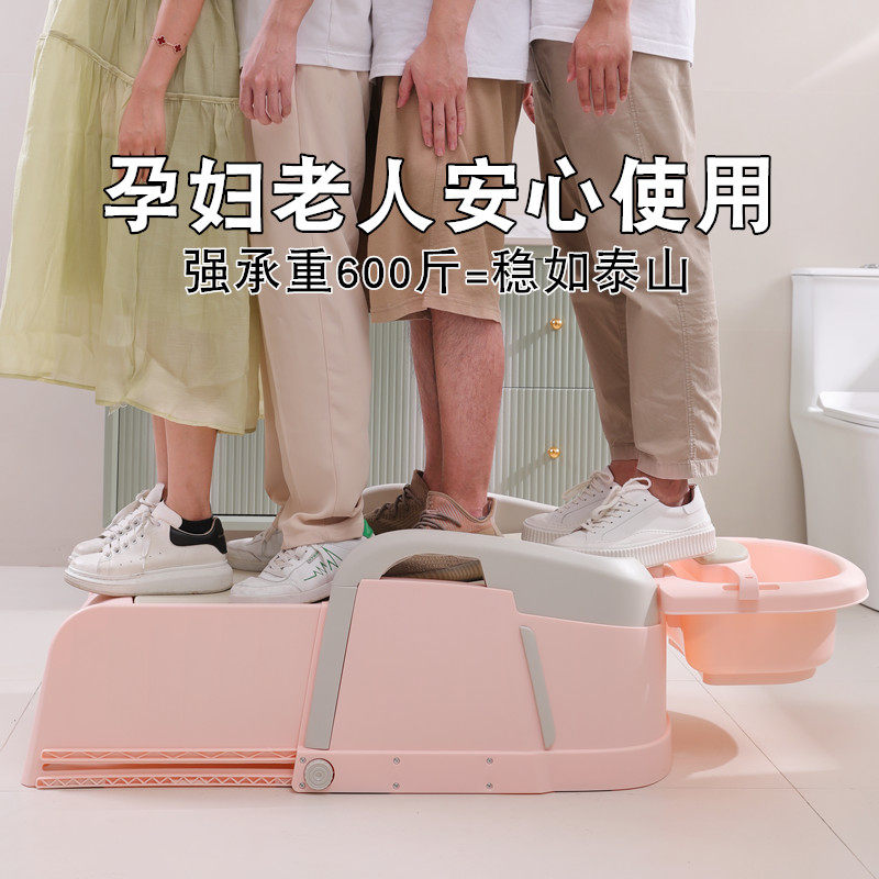 孕妇洗头发躺椅洗头床家用大人成人可折叠月子躺着U洗发盆老人神